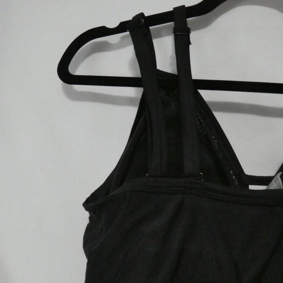 CACTUS | 1X | Elegant Black Tankini | Mesh Side and Upper Panels - Picture 8 of 13